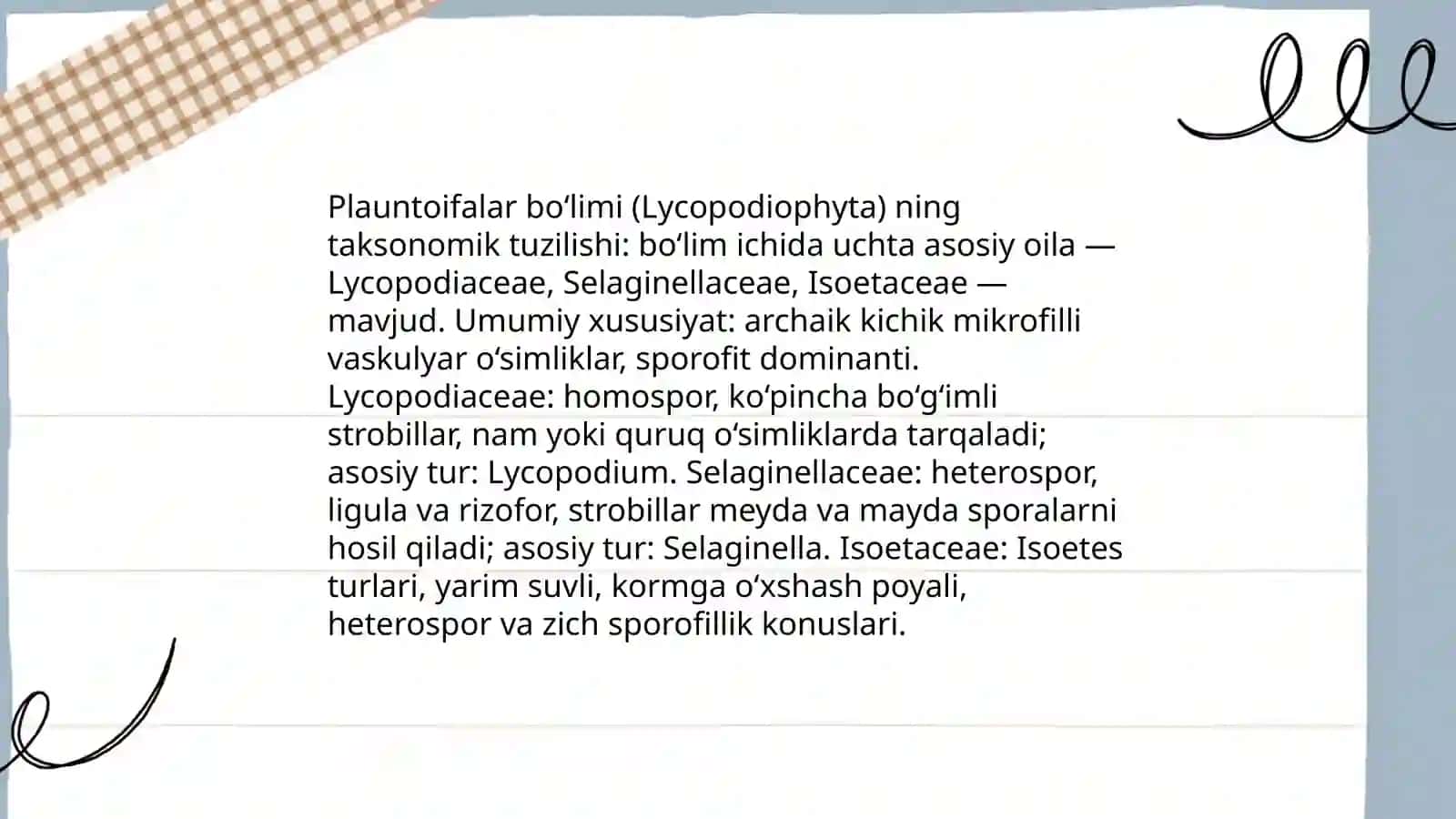Plauntoifalar bo‘limi- Lycopodiophyta 4