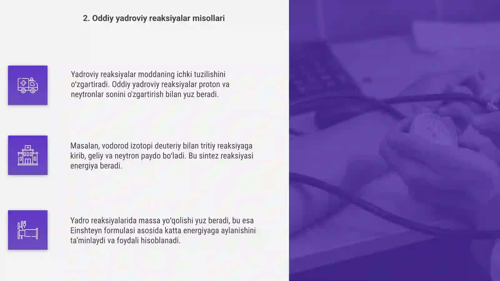 Yadro reaksiyalariga doir misollar ishlash 4