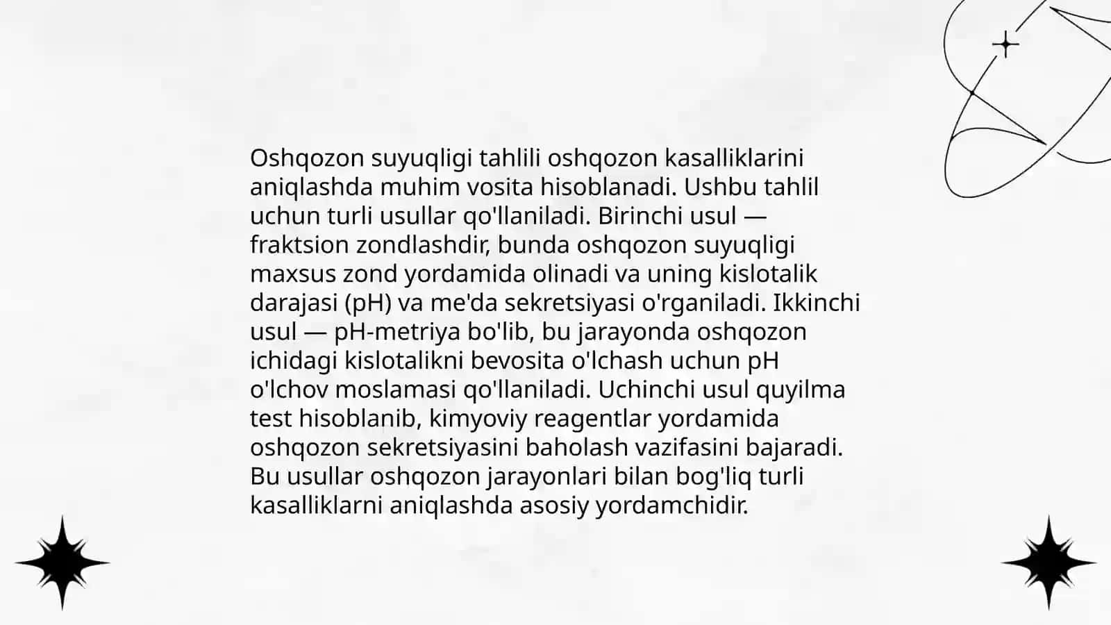 Oshqozon suyuqligi tashhisining klinik ahamiyati 4