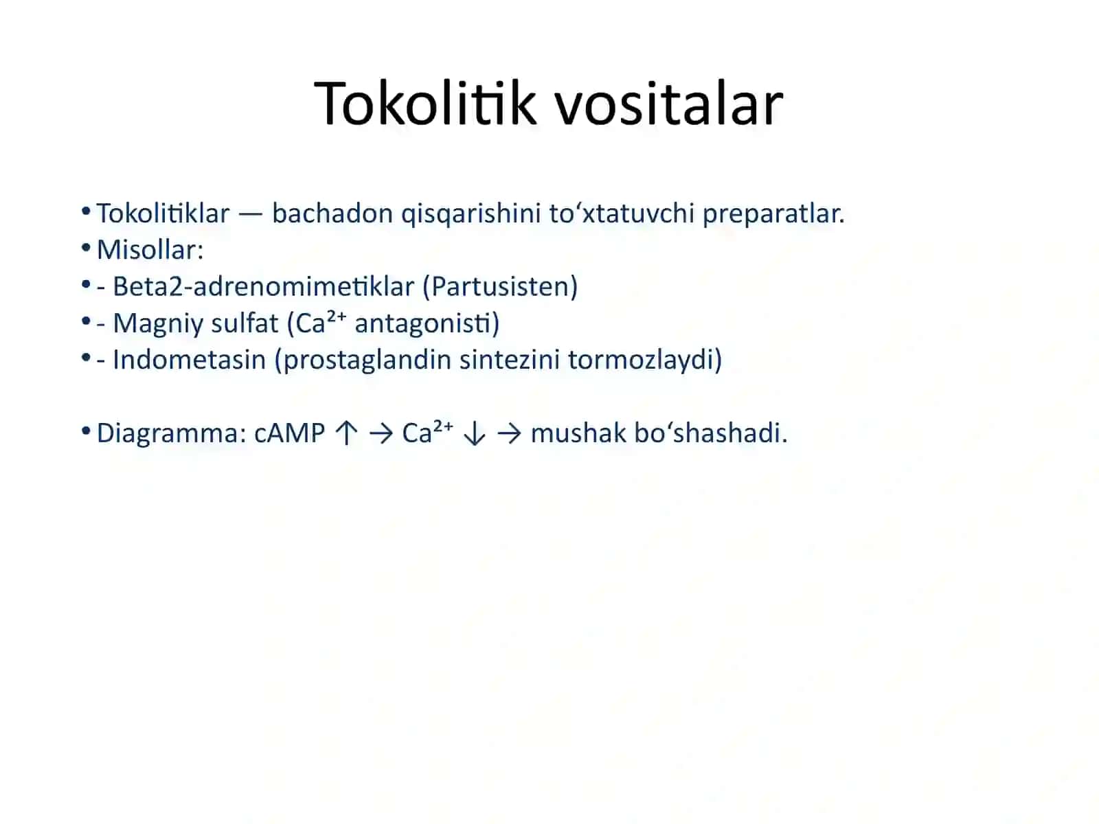MIOMETRIYGA TA’SIR ETUVCHI VOSITALAR 4