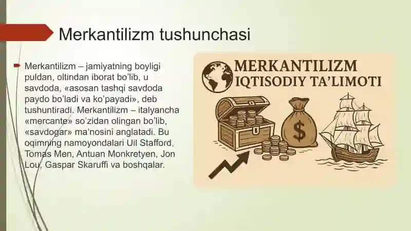 Merkantilizm iqtisodiy ta'limoti 4