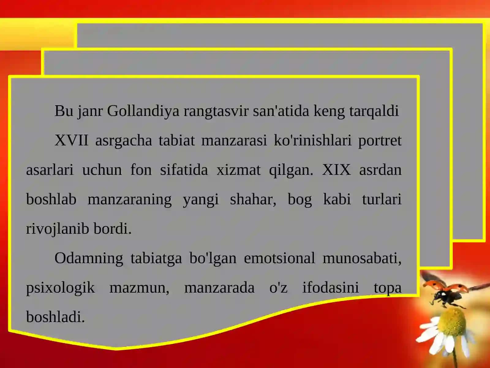 Tasviriy san'atda manzara janri 4