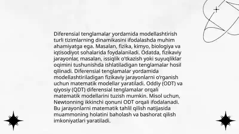 Matematik modellashtirishning asoslari 4