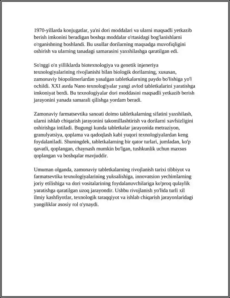 Zamonaviy Tabletkalarning Rivojlanish Tarixi 4
