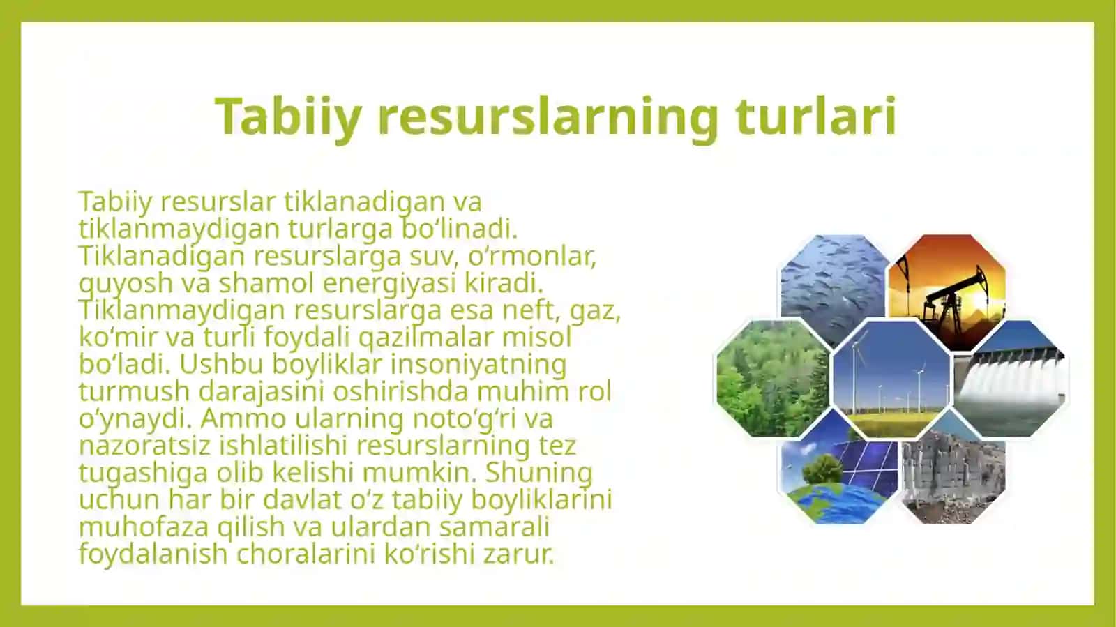 Tabiiy resurslar muammosi 4