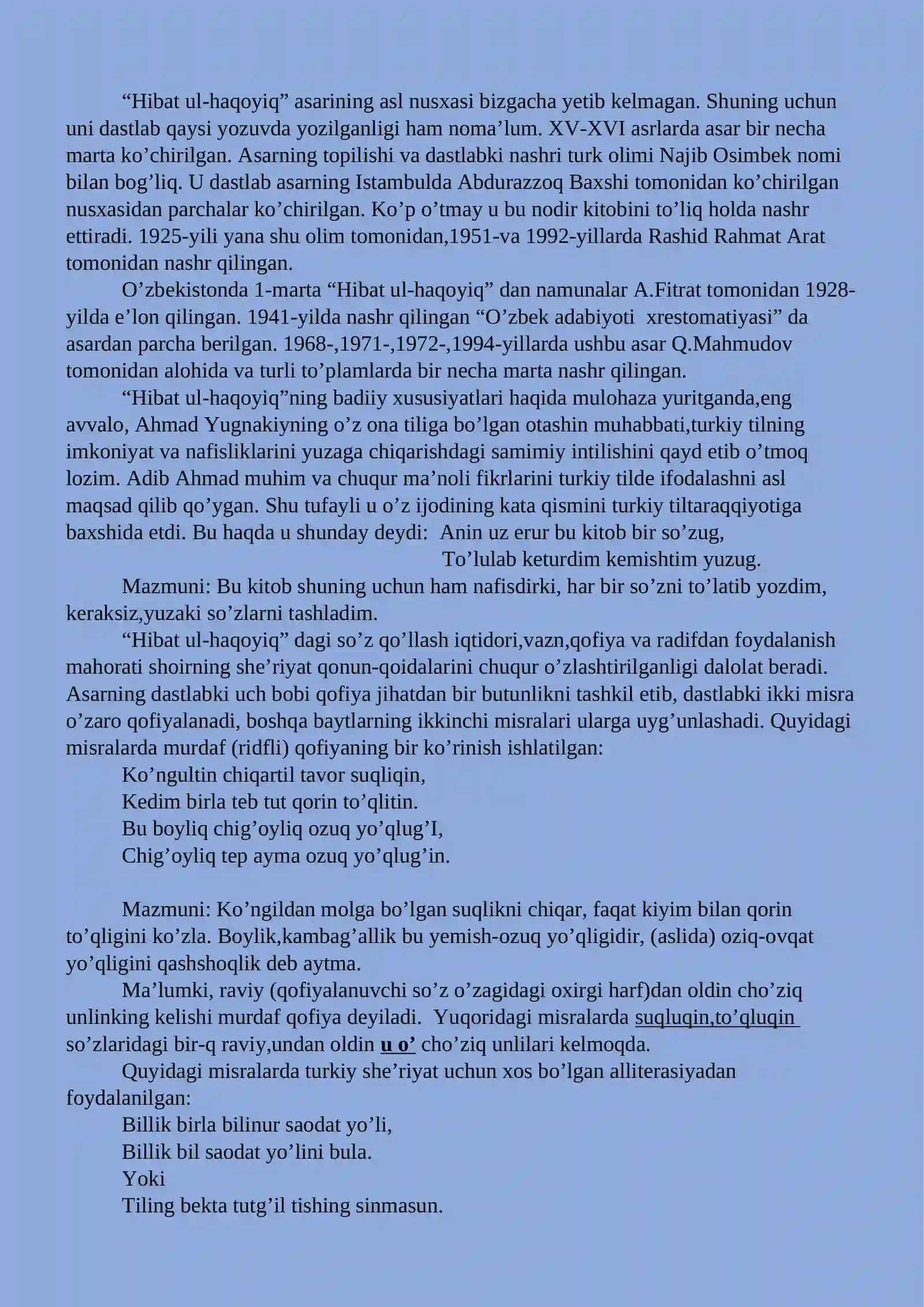 Ahmad Yugnakiy hayoti va ijodi 4