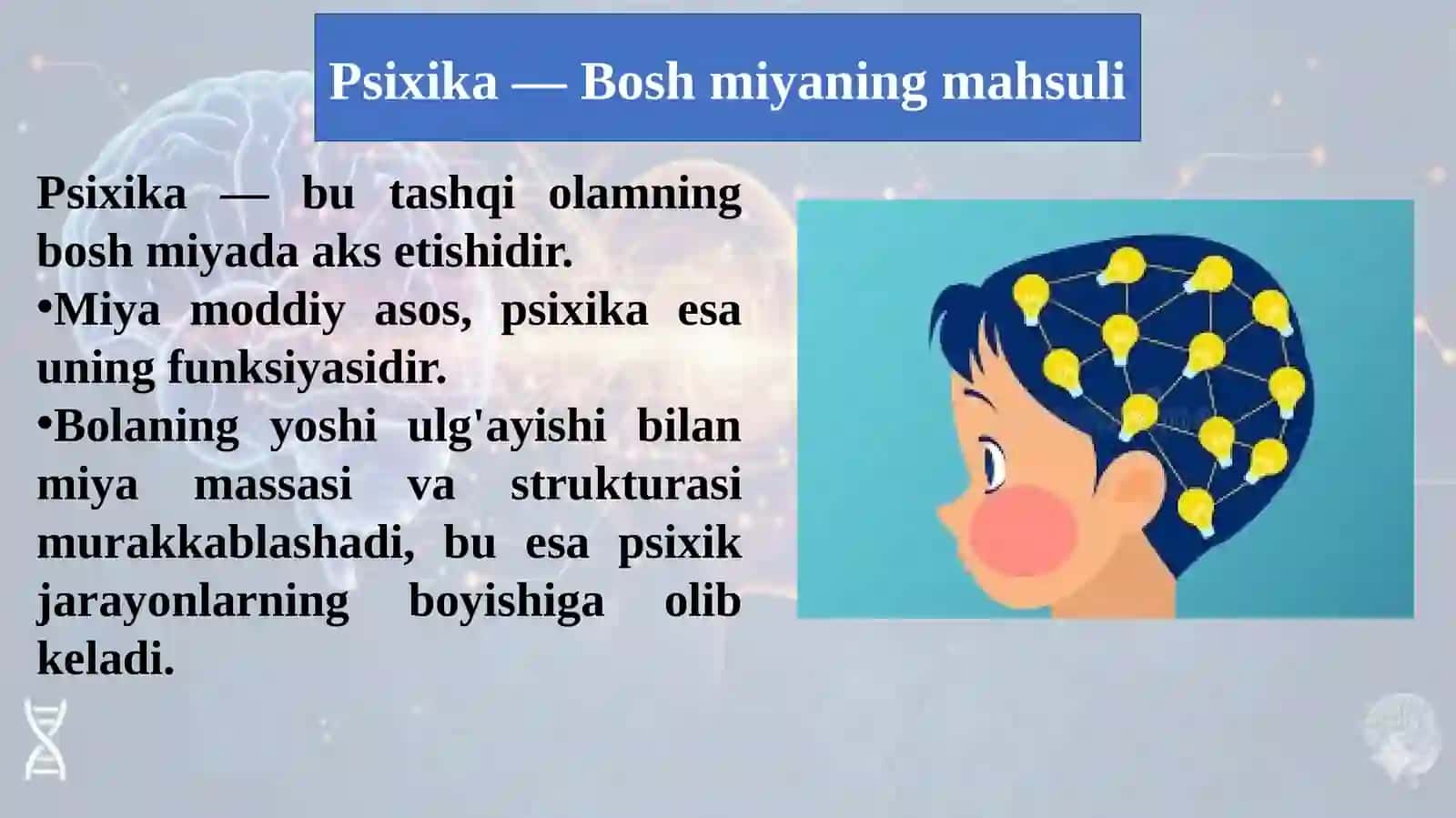 Psixikaning nerv fiziologik asoslari. 4