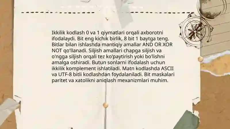 Kod berish va kodlash prinsiplari 4
