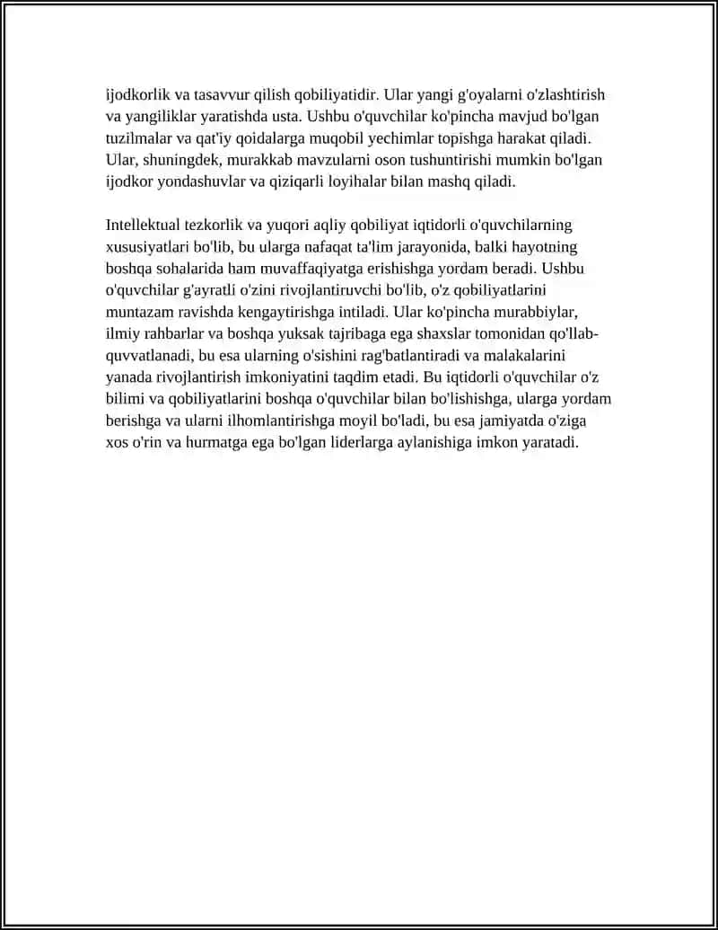 IQTIDORLI ÒQUVCHILARNING XUSUSIYATLARI 4