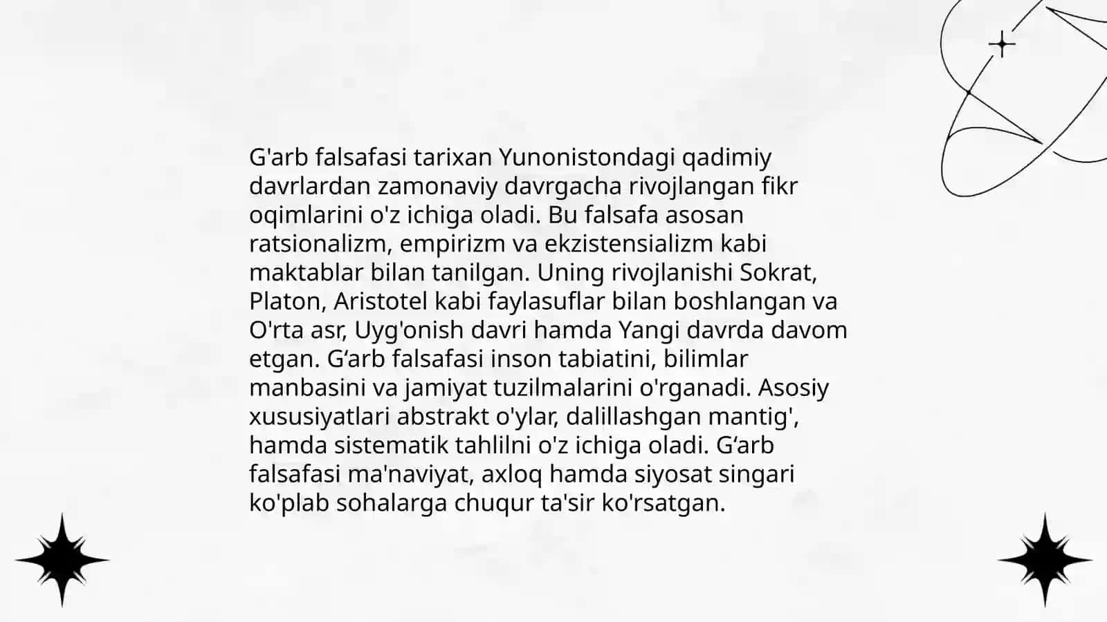Sharq va G’arb Falsafasi 4