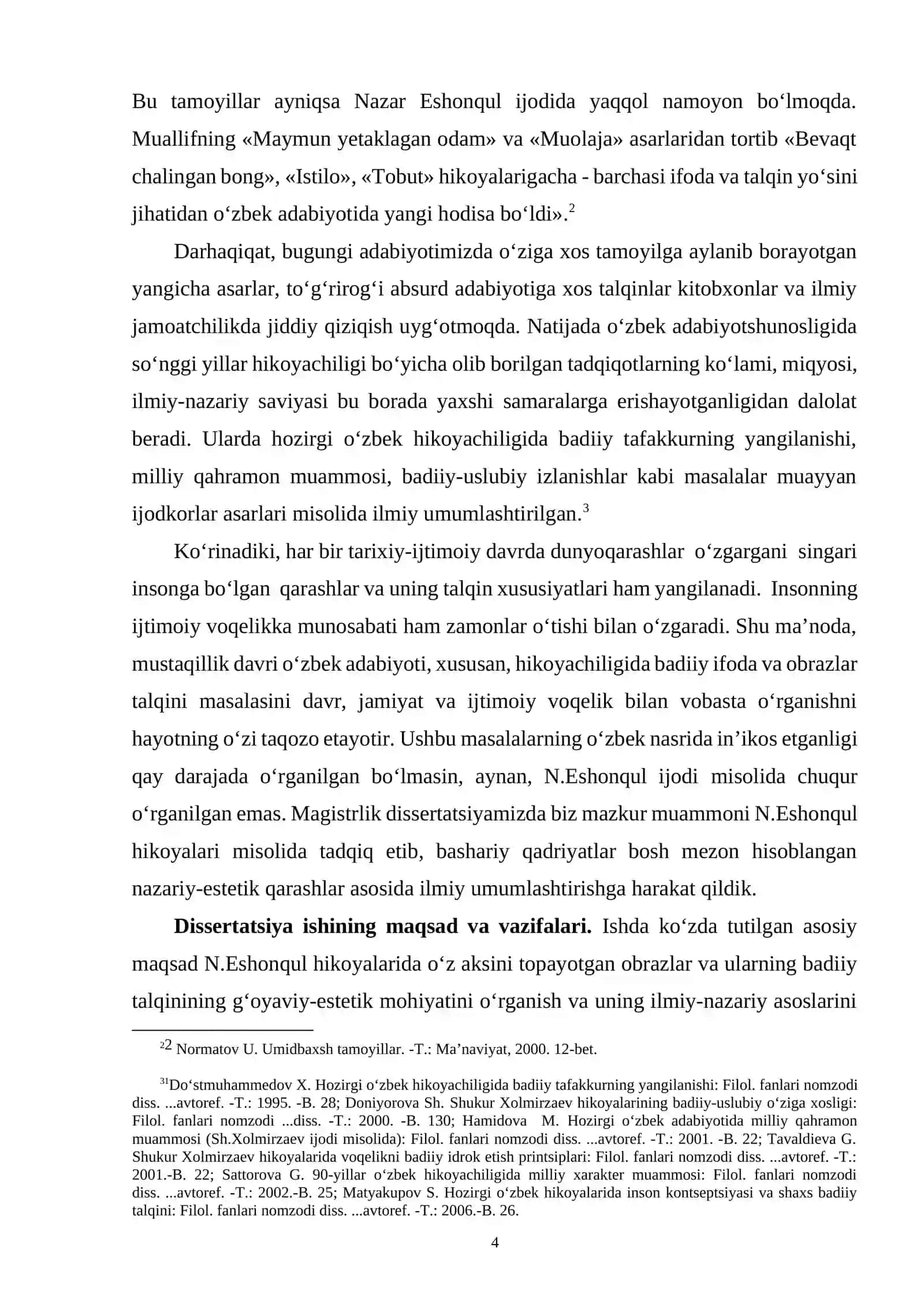 Nazar Eshonqul hikoyalarida badiiy ifoda va obrazlar talqini 4