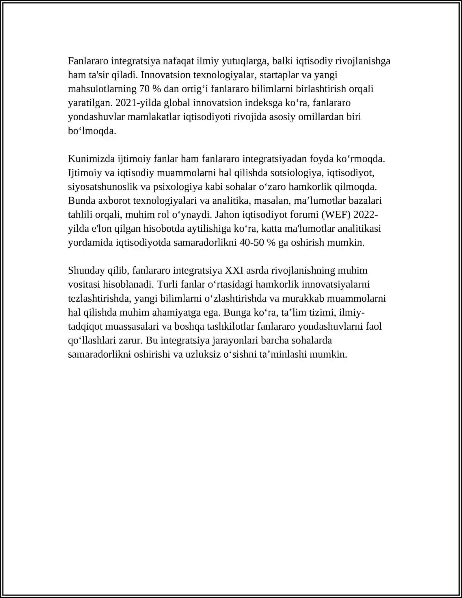 TOKLARNING O'ZARO TA'SIRI 4