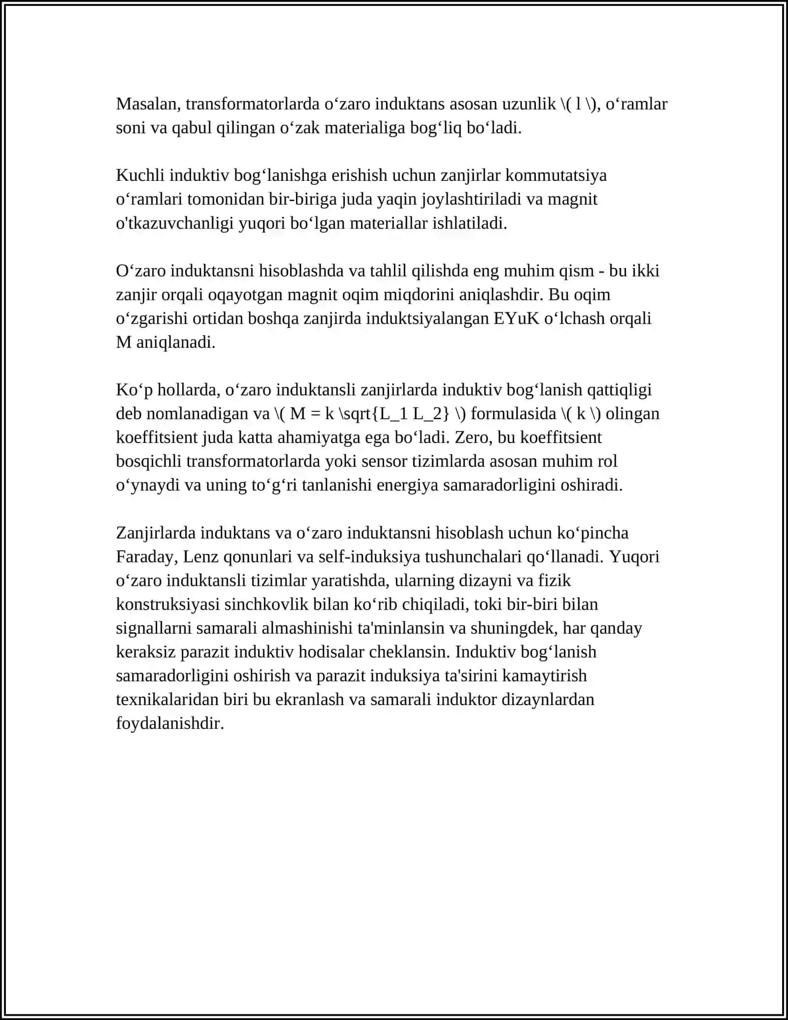 INDUKTIV BOGʻLANISHLI ZANJIRLAR VA ULARNI HISOBLASH USULLARI 4