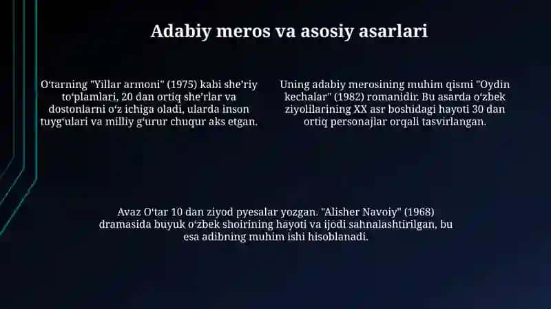 Avaz O'tar hayoti va ijodi 4