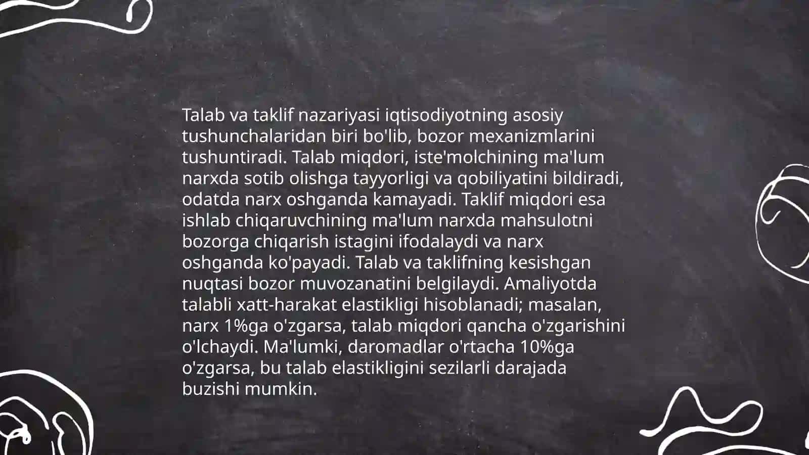 Bozor muvozannati 4
