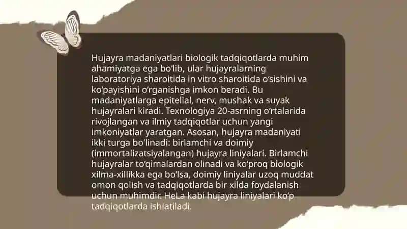 Hujayra biotexnologiyasi 4