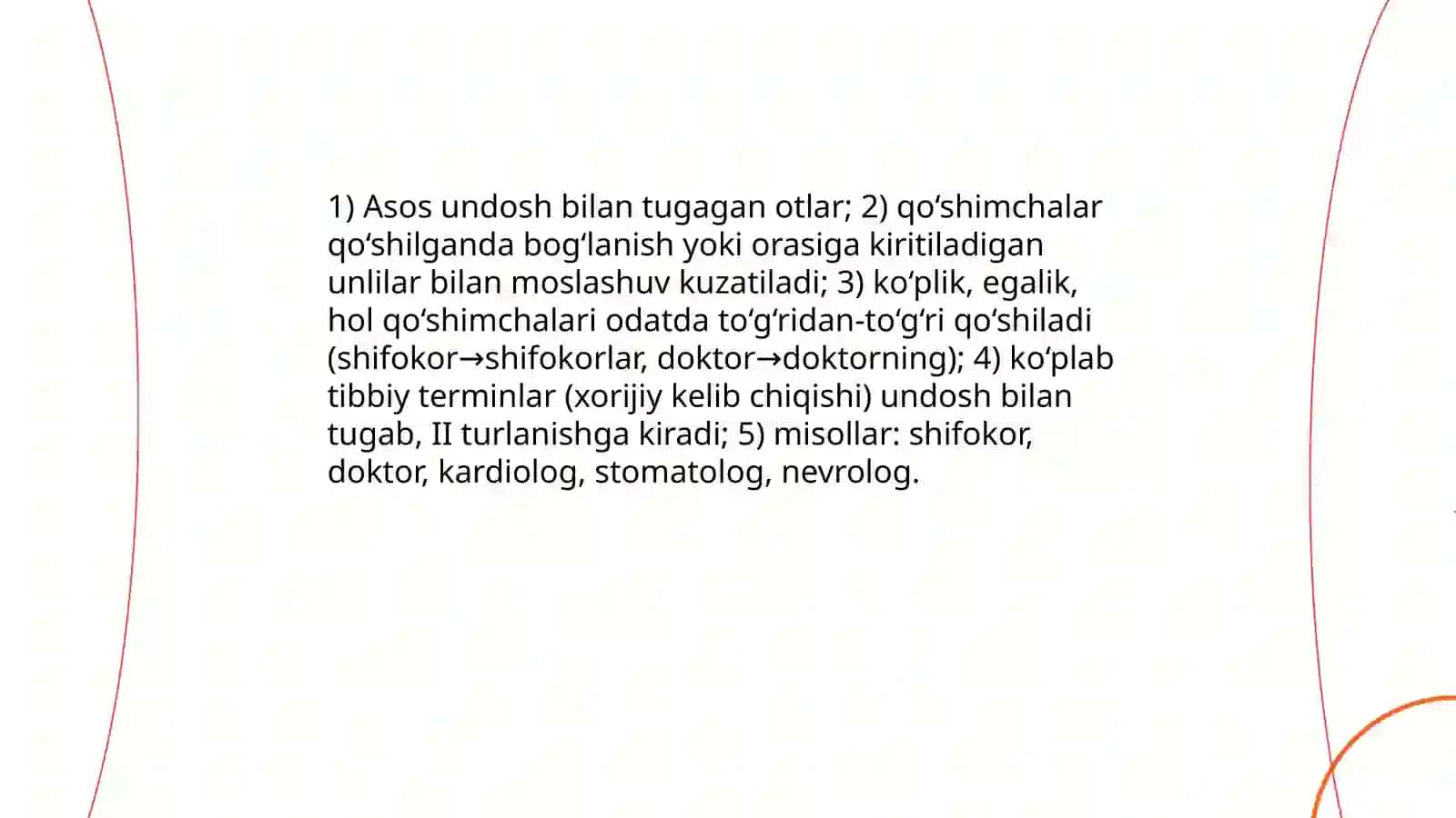 I va II turlanishdagi otlar (tibbiy terminlar misolida) 4
