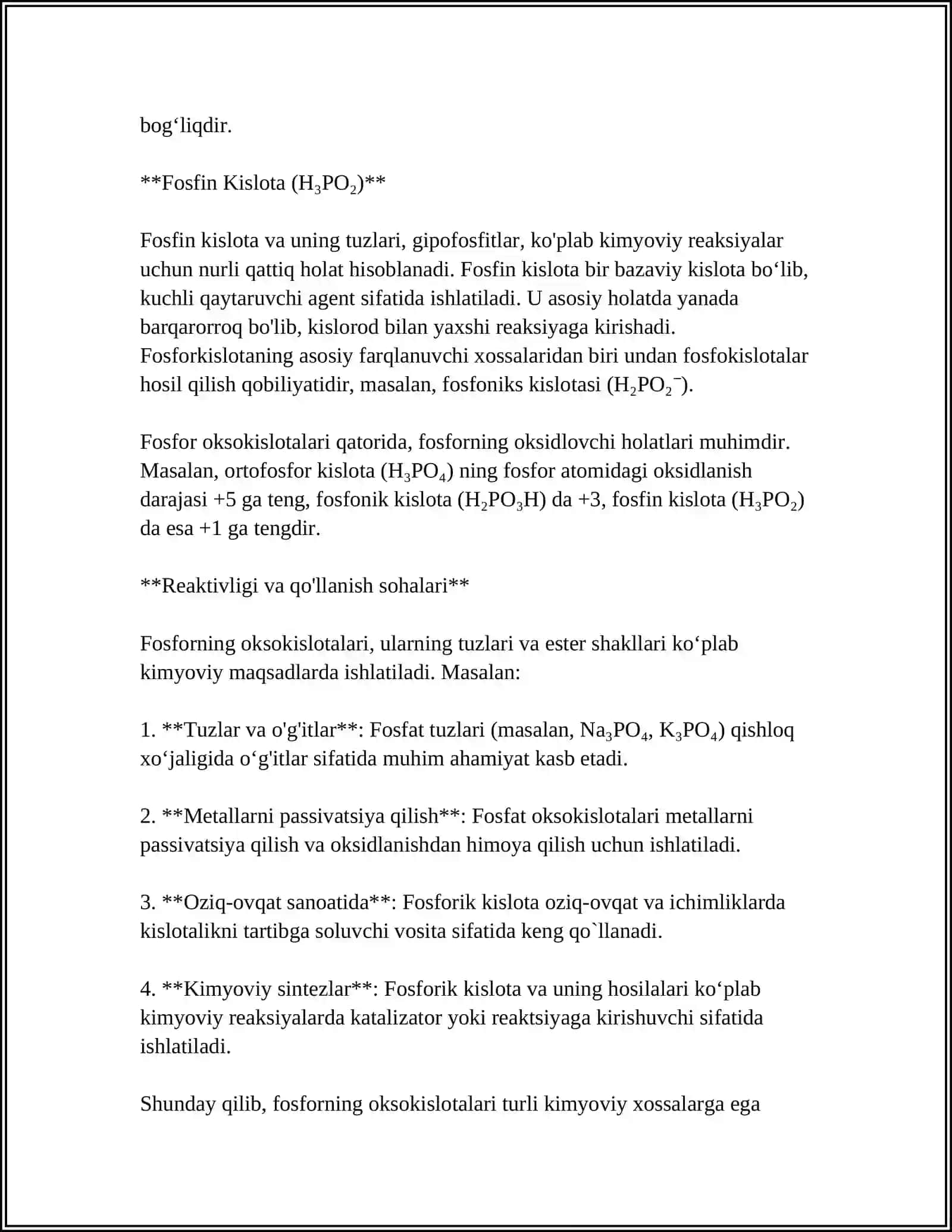 FОSFОRNING ОKSОKISLОTALARI 4