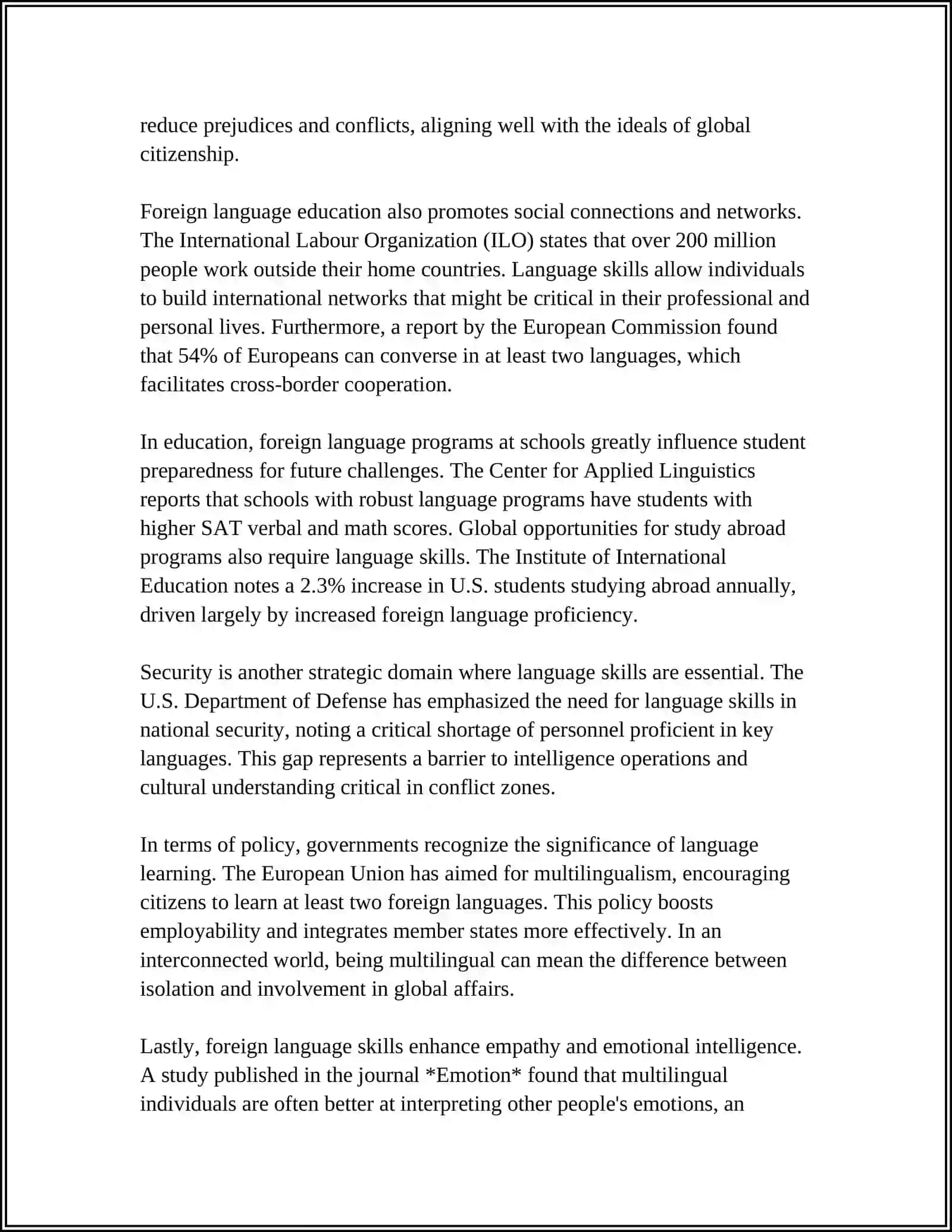 EDUCATION AND ROLE OF FOREIGN LANGUAGE 4