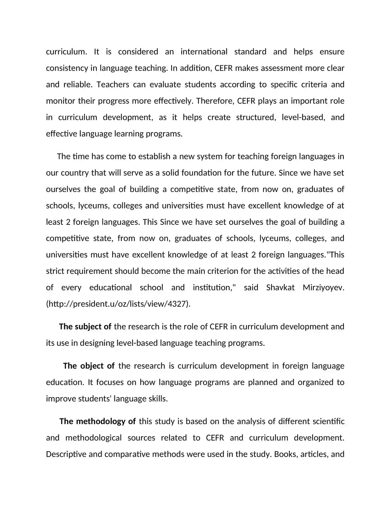 The role of CEFR in curriculum development 4