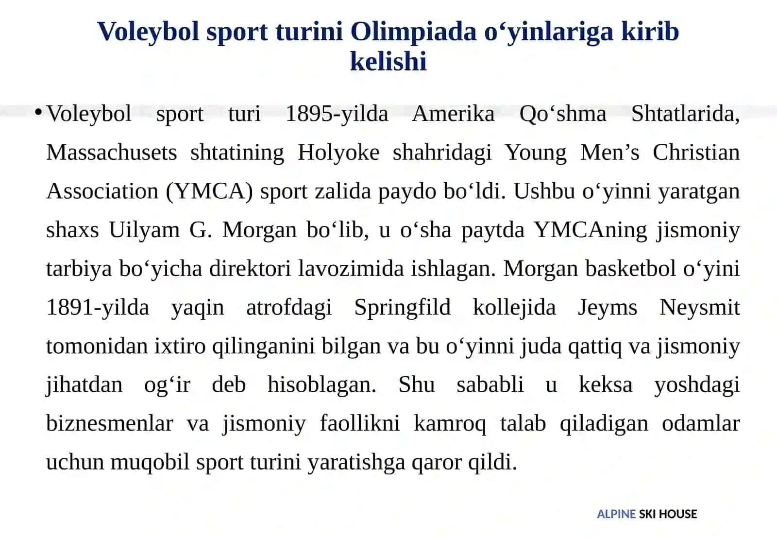 Voleybolning Olimpiada o‘yinlariga kirib kelishi 4
