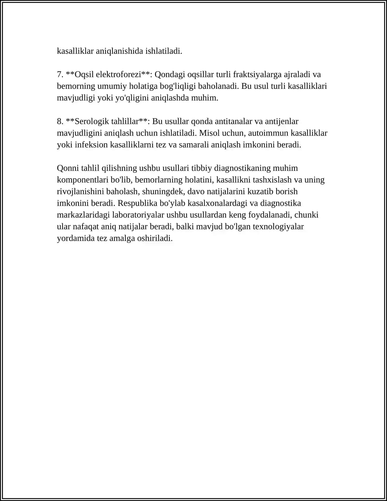 Qonning biokimyoviy tahlili 4