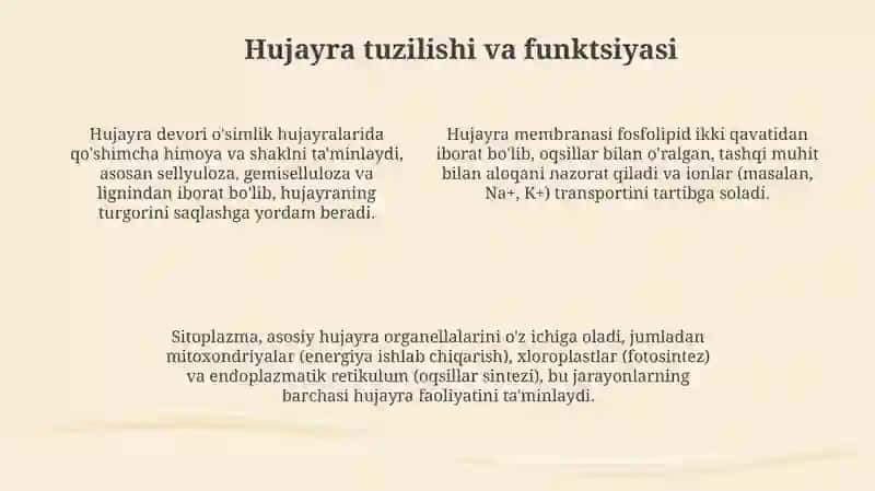 Plazmoliz va Hujayra Shirasi Osmotik Bosimi 4