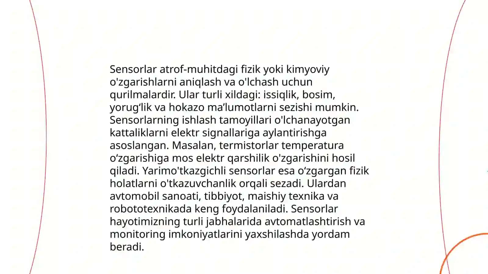 Sensor tizimi moslashishi (adaptatsiyasi) 4