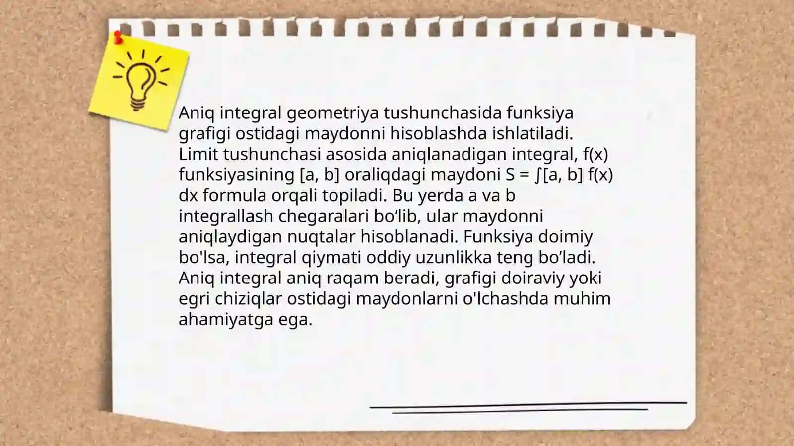 Aniq Integral tushunchasi 4