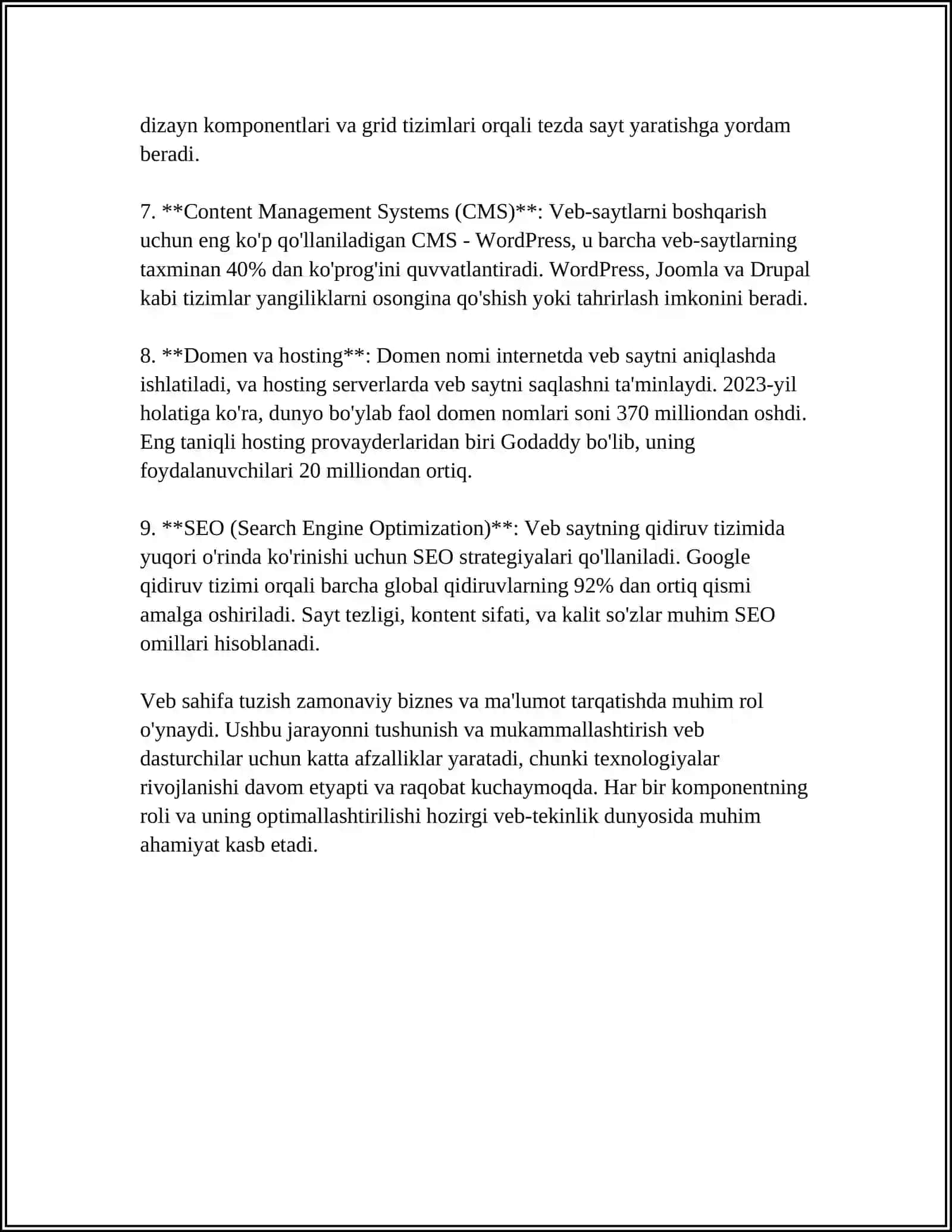 WEB SAHIFA BÖLIMINI ÖQITISH METODIKASI 4