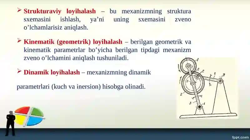 Oddiy sterjenli mexanizmlarni loyihalash 4