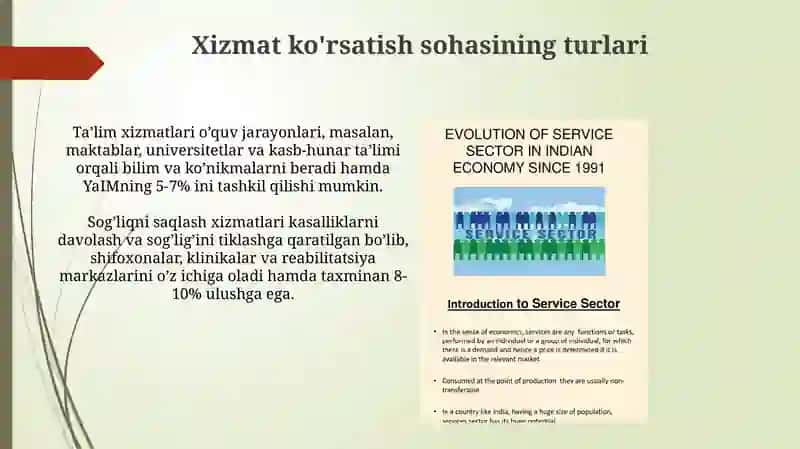 Xizmat ko'rsatish sohasi 4