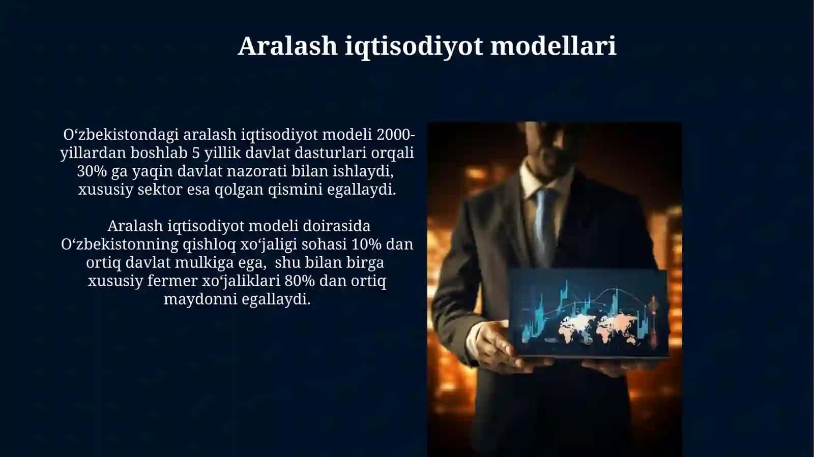 Bozor iqtisodiyotining modellari 4