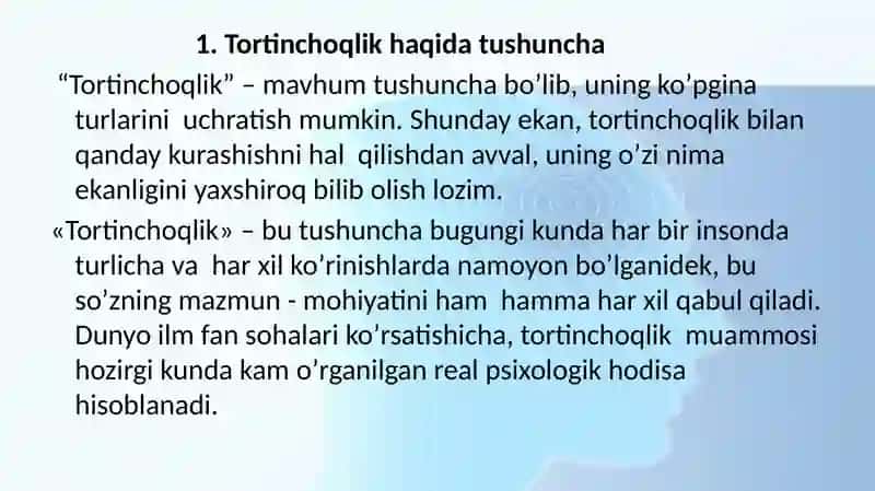 Tortinchoqlik 4