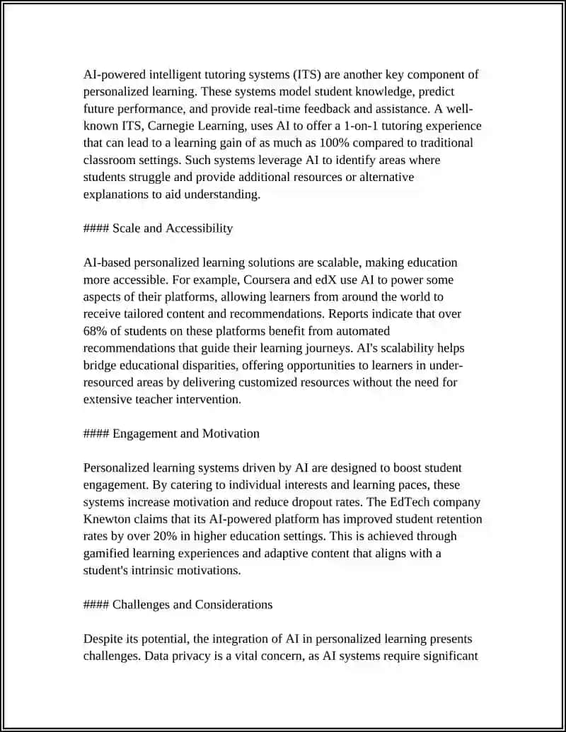 Role of AI in Personalized Learning 4