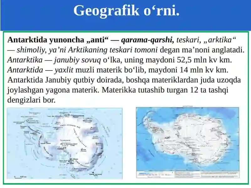 Antarktida geografiyasi 4