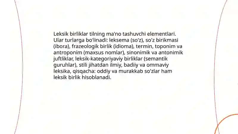 O'zbek leksiyasi va leksikografiyasi 4