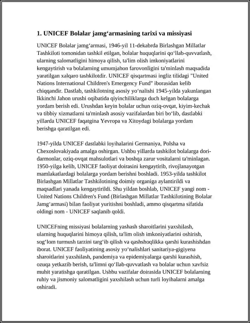 UNICEF BOLALAR JAMGʻARMASI 4