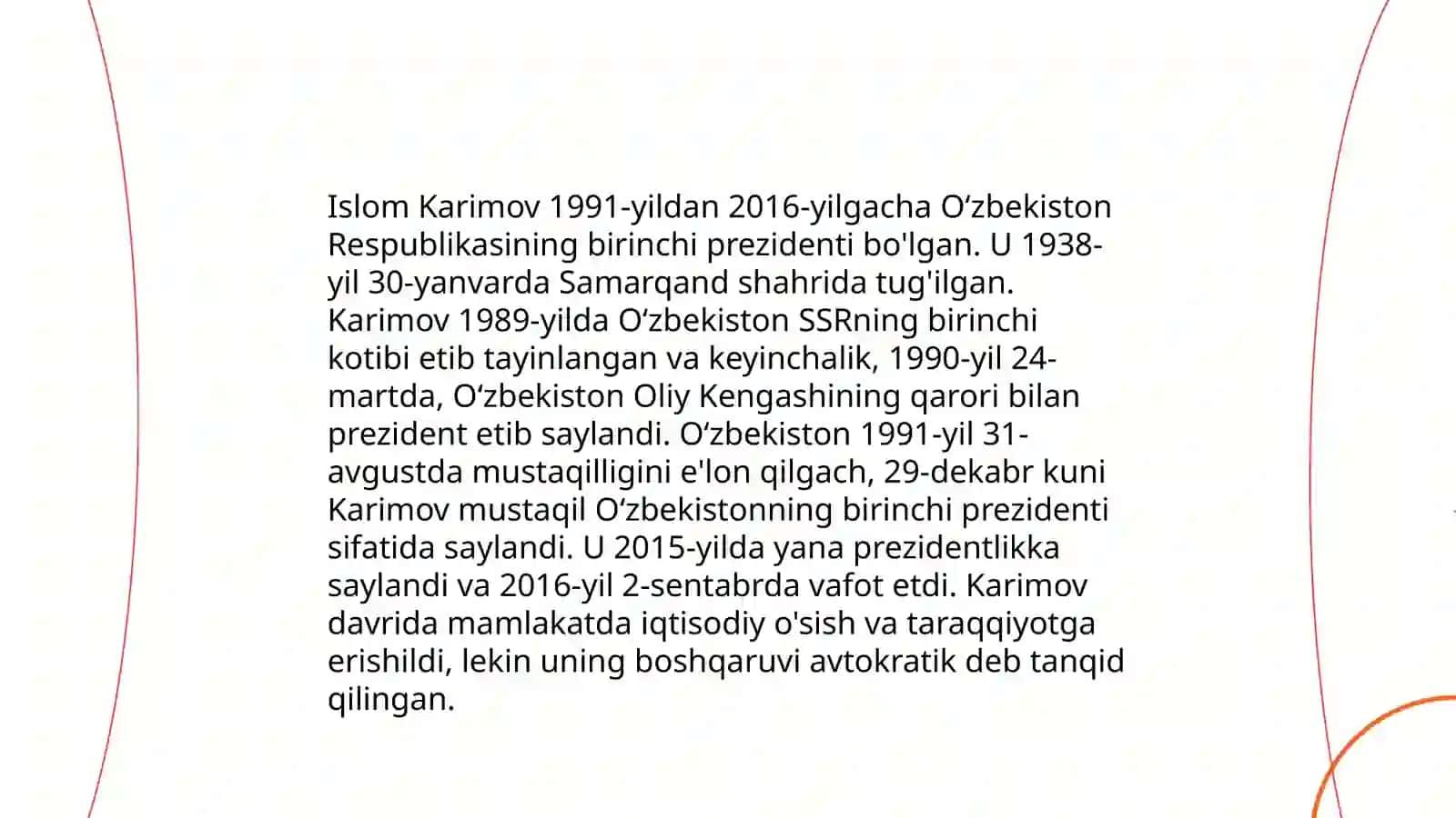Mustaqil Oʻzbekiston Respublikasi tashkil topishi 4