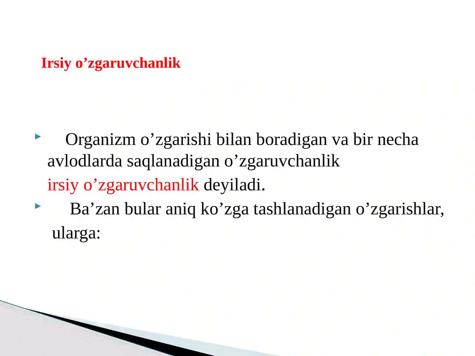MUTATSION O’ZGARUVCHANLIK 4