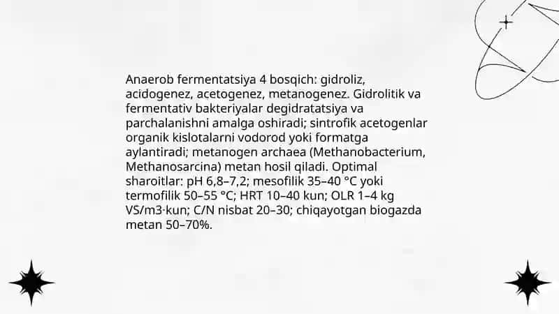 Biogaz olish texnologiyasi 4