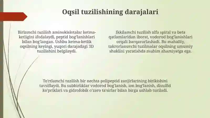 Oqsillar strukturasi 4