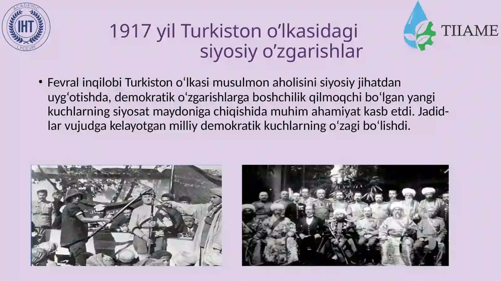 Turkiston o'lkasi 1917-yil fevral-oktyabr oralig'ida 4