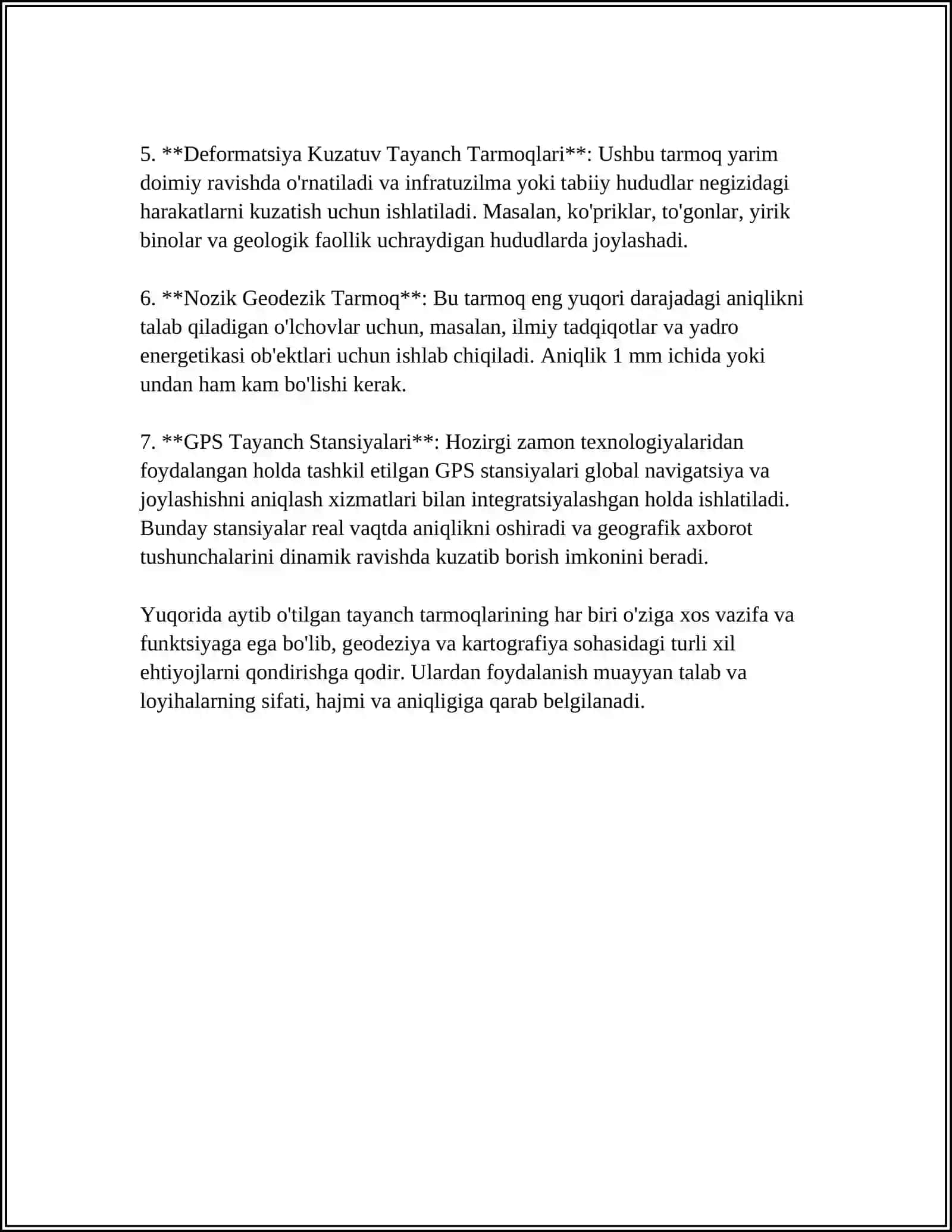 GEODEZIK TAYANCH TOʻRLAR 4