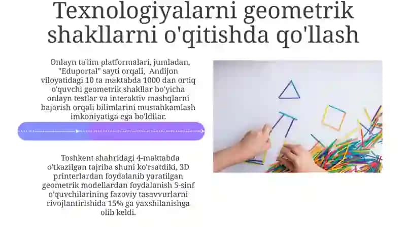 Geometrik shakllar o'rgatish metodikasi 4