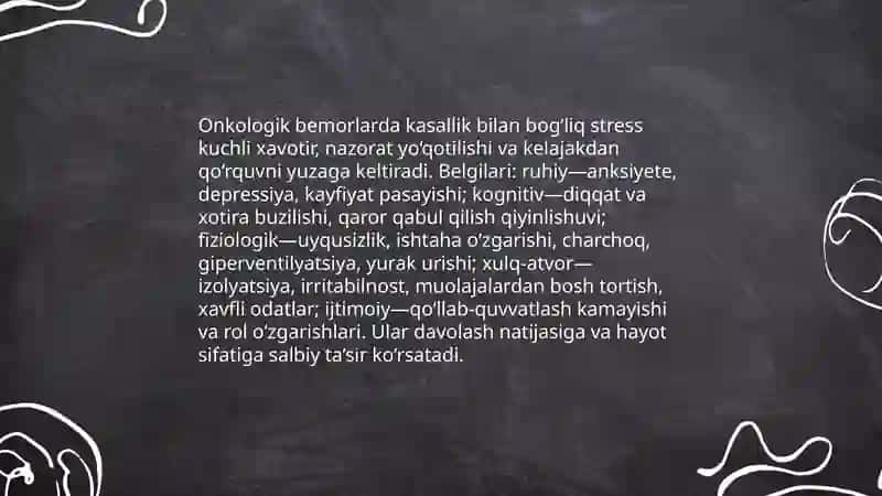Onkologik bemorlarning psixologik xususiyatlari 4