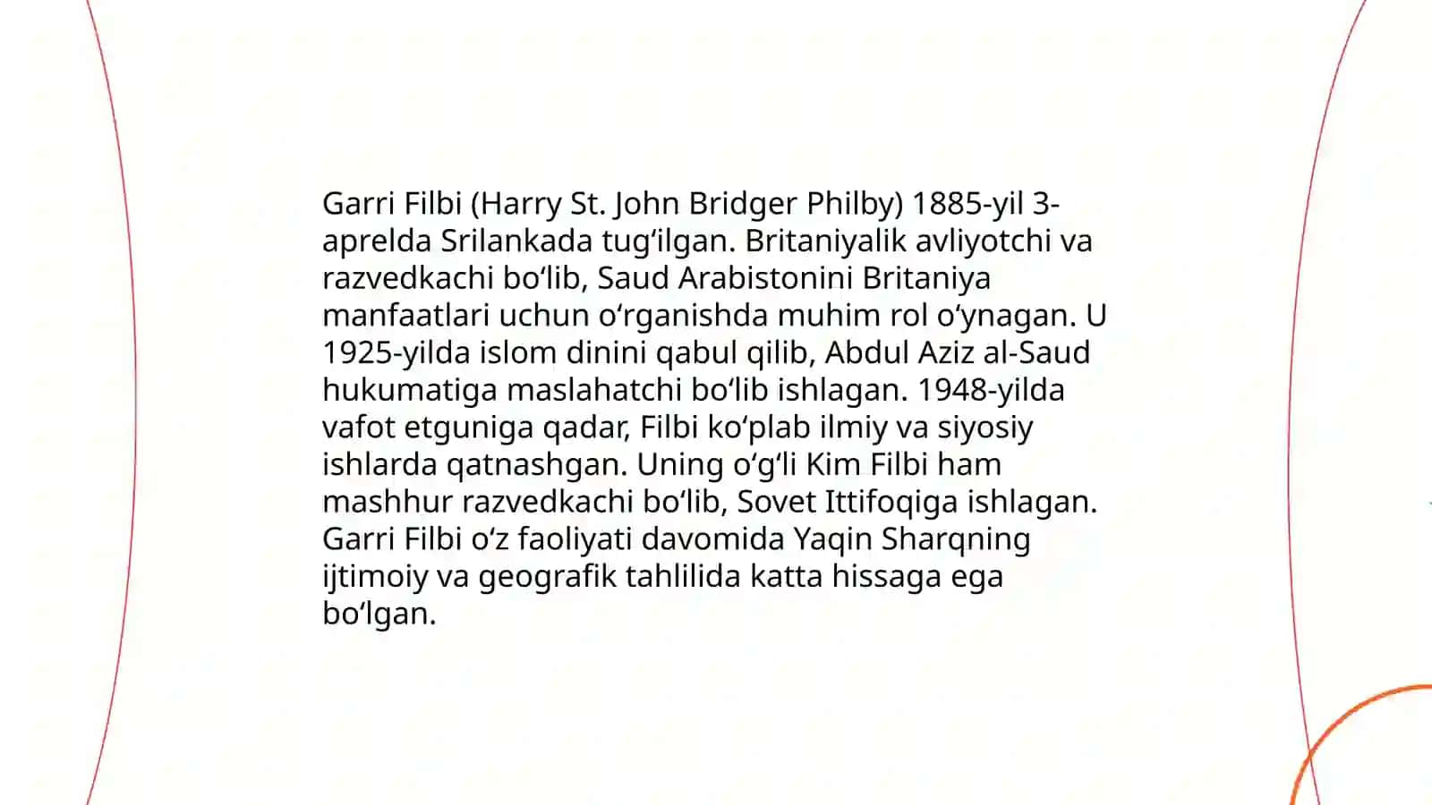 Garri Filbi asarlari biblografiyasini tuzish 4