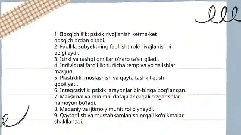 Psixogenetik qonun 4