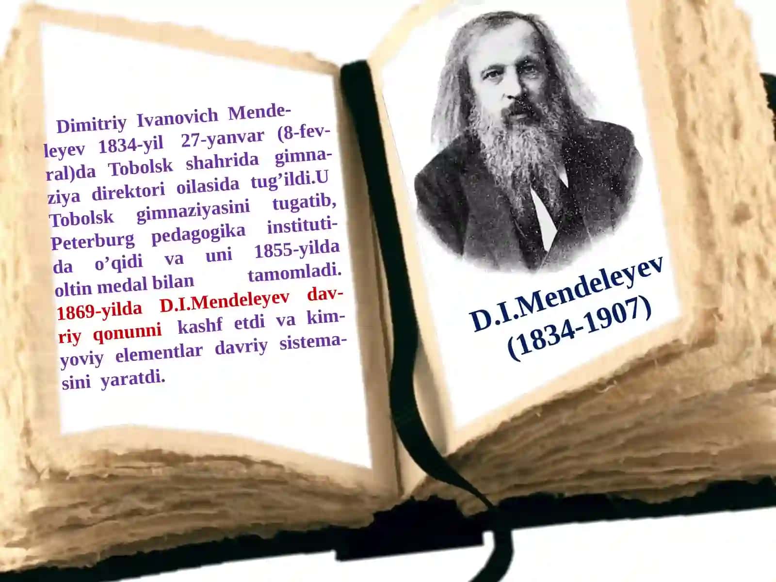 Kimyoviy elementlarning joylashishida D.I.Mendeleyev davriy jadvali va uning axamiyati 4