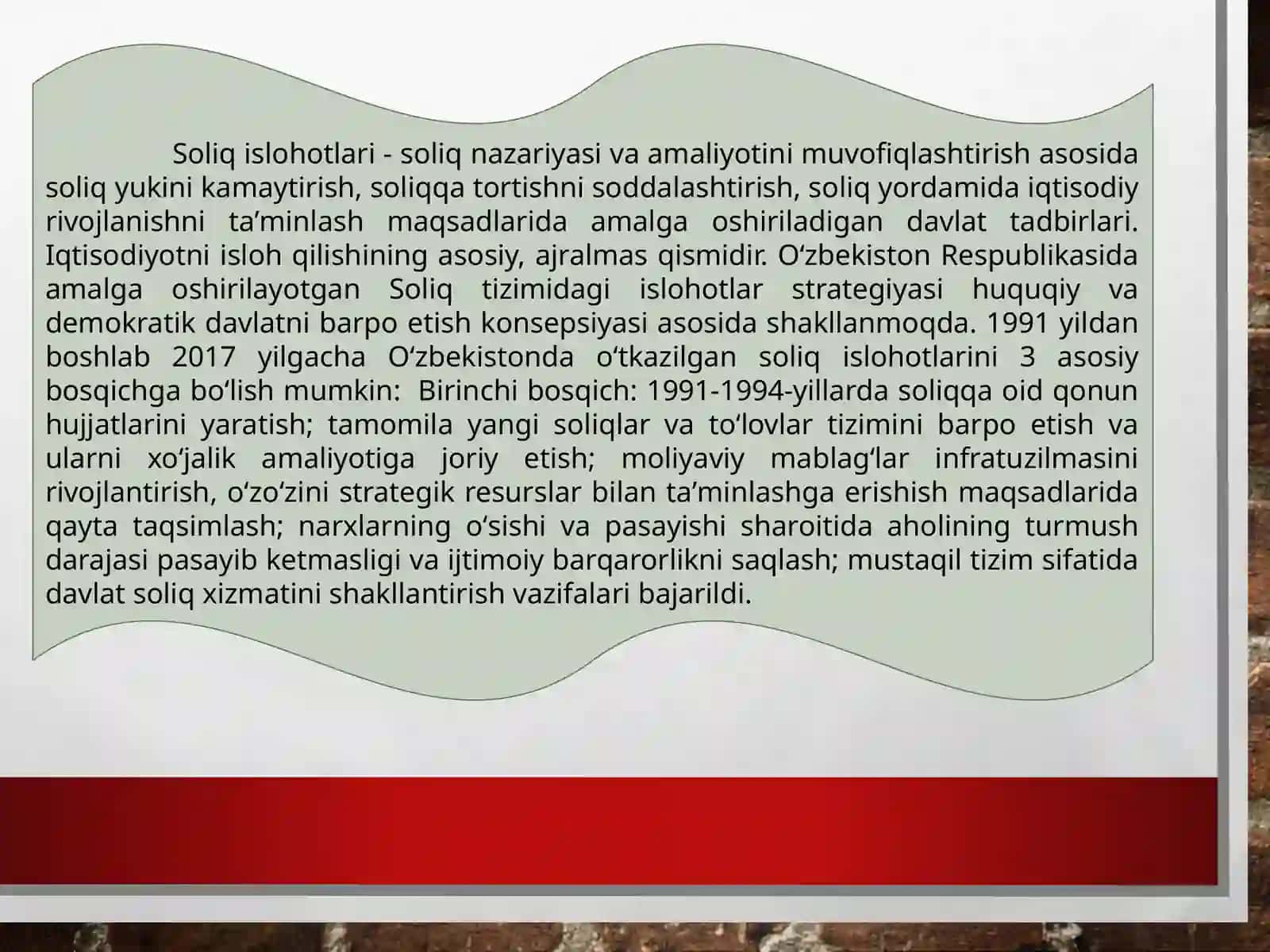 Mustaqil O’zbekistonda soliq tizimidagi islohotlar 4